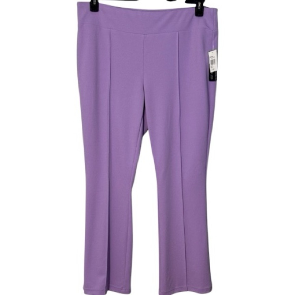 Soho Apparel Pants Lilac Flare Pull On Ribbed in Size 2X NWT